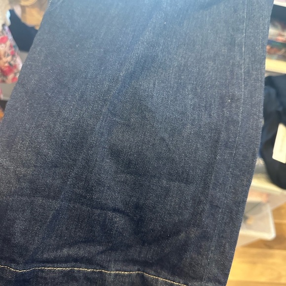 PAIGE Women's Harper High Rise Wide Leg Jeans - Blue - Picture 4 of 4